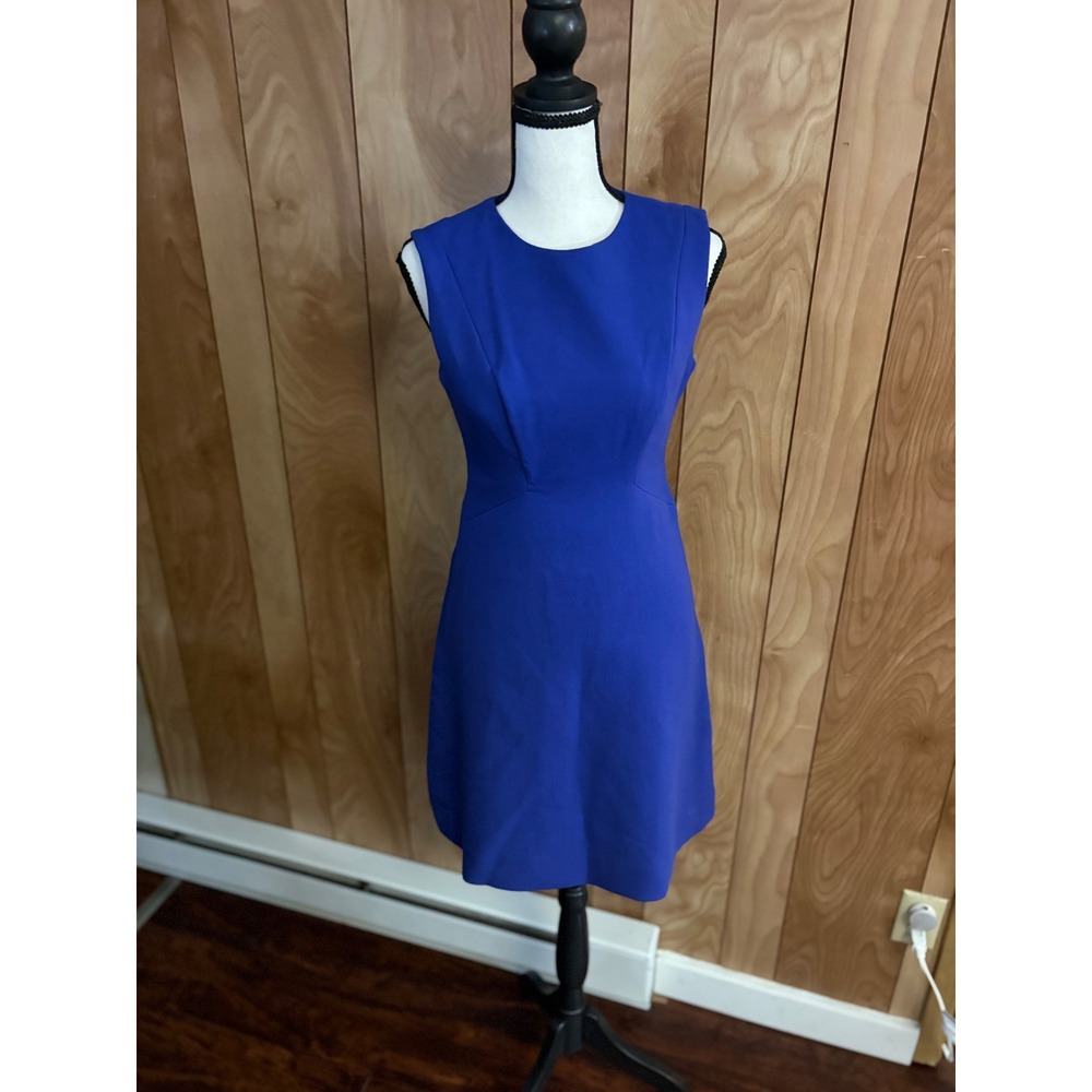 Kate Spade‎ New York Blue Sleeveless Fit and Flare Zip Back Dress Size 0